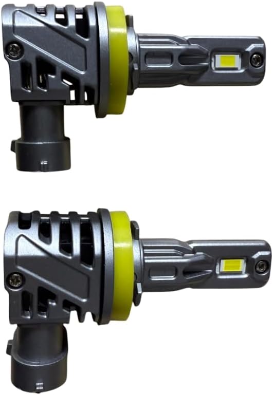 FAHREN 𝗡𝗲𝘄 𝗨𝗽𝗴𝗿𝗮𝗱𝗲𝗱 H11/H9/H8 LED Bulbs, 𝟰𝟲𝟬𝟬𝟬𝗟𝗠 𝟵𝟬𝟬% Super Brighter, Real 1:1 Mini Size with Cooling Fan, 6500K Cool White Plug and Play Fog Bulbs, 99% Canbus Ready, Pack of 2