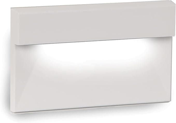 WAC Landscape Lighting, LED 12V Horizontal Ledge Indoor or Outdoor Step and Wall Light 2700K Warm Built-in LED in White