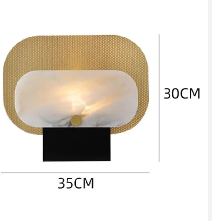 Enigma W Modern Bauhaus Alabaster Table Lamp with Black Iron Base | 2700K Warm White LED | Dimmable led lamp for Bedroom, Living Room, Office | W 35cm x H 30cm