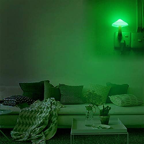 AUSAYE Led Nigh Light,Plug in Nightlight, Dusk to Dawn Sensor Automatic On and Off Night Lights Green