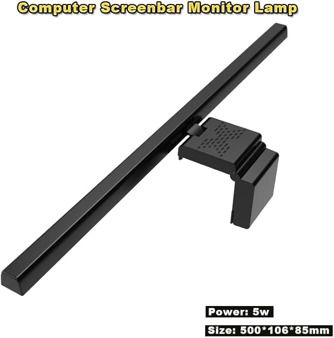 Computer Monitor Light Bar with 60M Auto-Off Timer, Stepless Dimming & 3 Color Modes, Eye-Caring Screen Bar with Asymmetric Optics, CRI>80 USB Powered LED Reading Lamp for Office/Home/Dorm