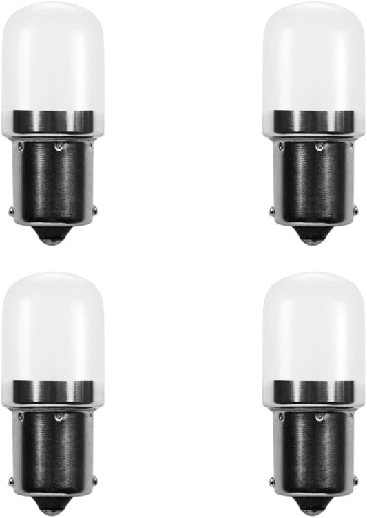 1141 BA15s Bayonet LED Bulbs 12V, Weatherproof 1156 S8 Landscape Light Bulb, 1W Warm White Color 2700K for RV and Outdoor Lighting Path Deck Lights Pack of 4