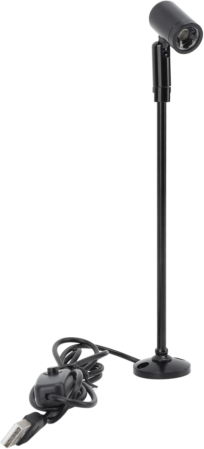 Garosa LED Standing Cabinet Spotlight USB Powered Modern Design for Display Showroom Gallery, Adjustable Heat Dissipation LED Spotlight with Natural Light