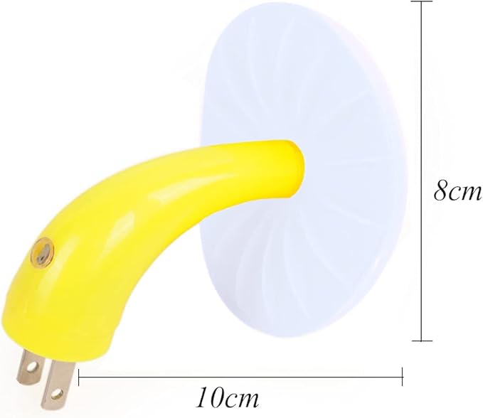 ESUPPORT 2 Pack Mushroom-Shaped Energy Saving Sensor LED Night Light with Plug Colorful(Average Life Expectancy 50000h) Colorful
