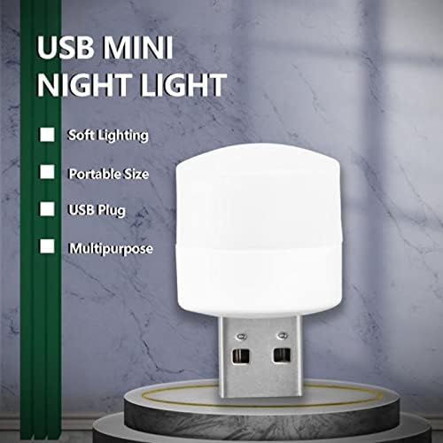 USB Plug Lamp - Computer & Mobile Power Charging Light - Small Book & Reading Light (4 LED, 4 Warm)