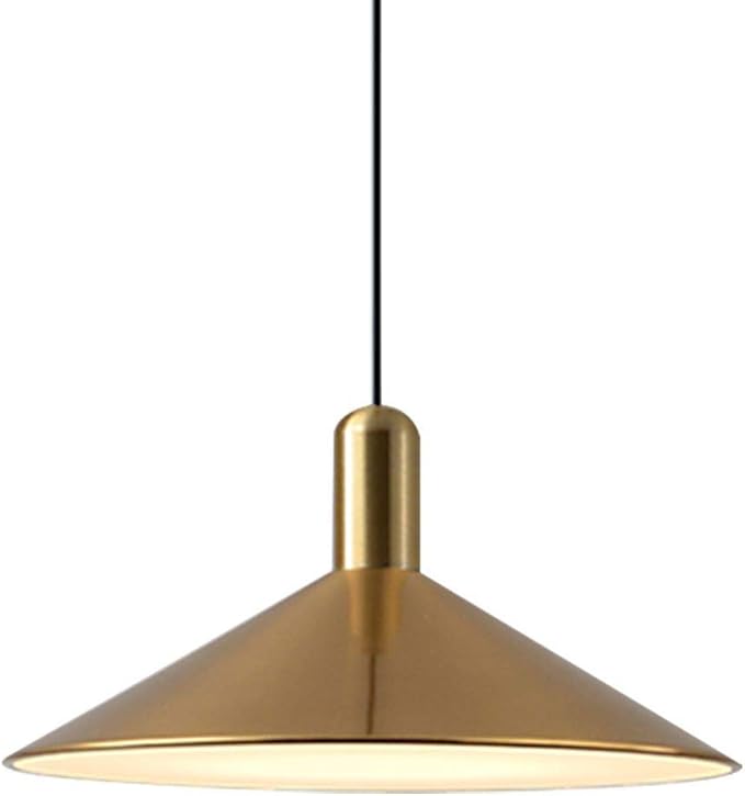 KCO Lighting Mid Century Modern Dome Pendant Light Gold and Black Barn Pendant Light Brass Cone Ceiling Pendant Light Fixture Farmhouse Kitchen Island Lighting (Gold)