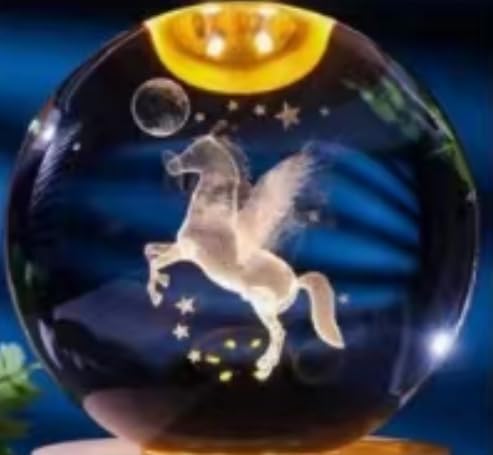 Large 3D Horse Lamp, Crystal Night Light 16 Color Changing with Remote Control for Bedroom Decor, Horse Figurines