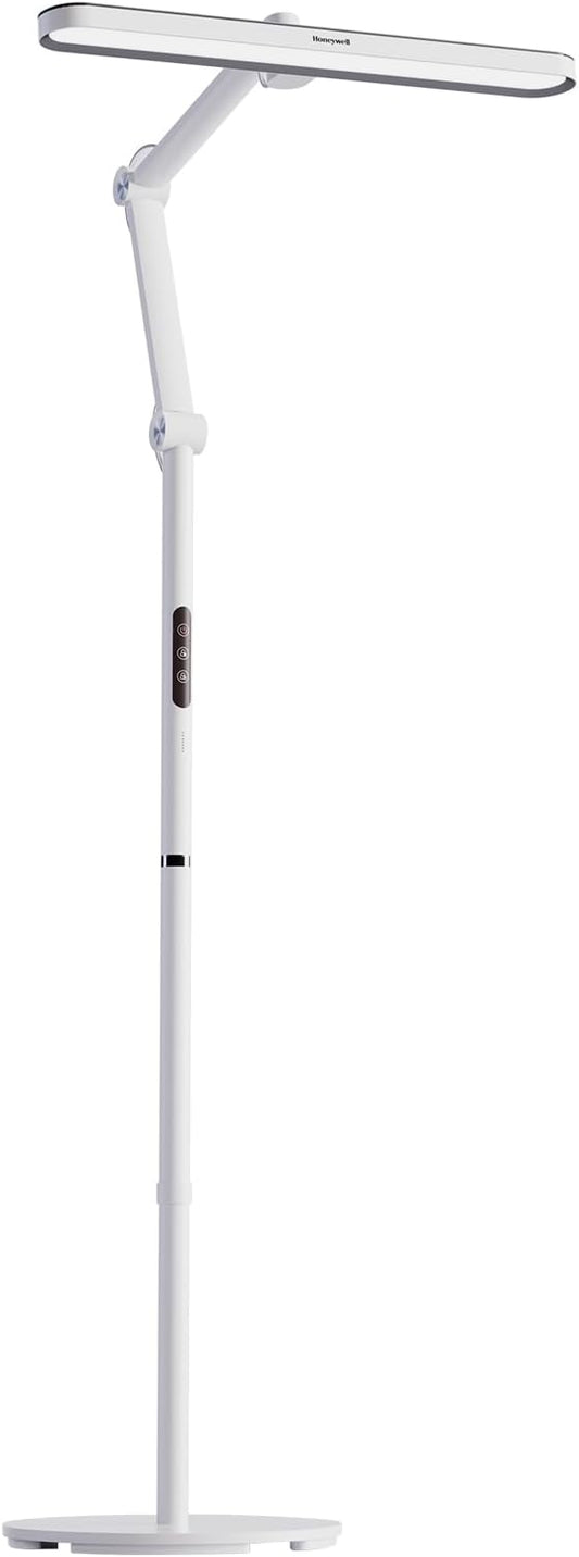 Honeywell LED Floor Lamp Mordern - 05D01 Sunturalux™ Dimmable Floor Lamp for Living Room Standing Lamp, Eye-Caring Standing Light for Home Office Bedroom White