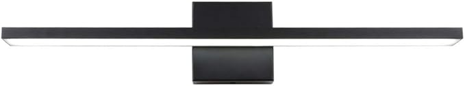 Ralbay 24inch Modern LED Black Vanity Light 20W Frosted Aluminum for Bathroom Vanity Lighting Fixtures Cool White 6000K