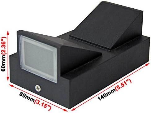 6W LED Outdoor Exterior Wall Step UP/Down Light Fixture Lamp Black Finish Warm White