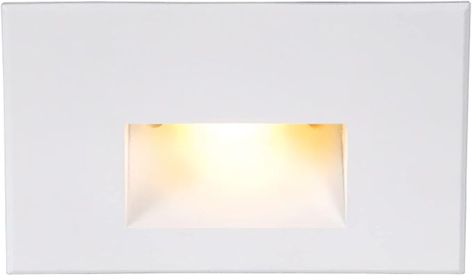 WAC Landscape Lighting, LED 12V Horizontal Indoor or Outdoor Step and Wall Light Amber 1800K Built-in LED in White