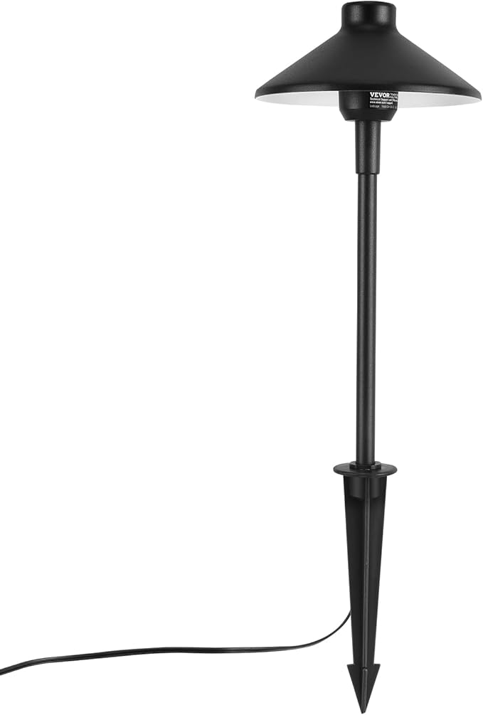 VEVOR 8 Pack Low Voltage Landscape Path Lights, 3W 210LM 12V-24VAC/DC Outdoor LED Pathway Lighting, 3000K Warm White Walkway Lights with Quick Connectors, IP66 Waterproof for Yard Garden Sidewalk
