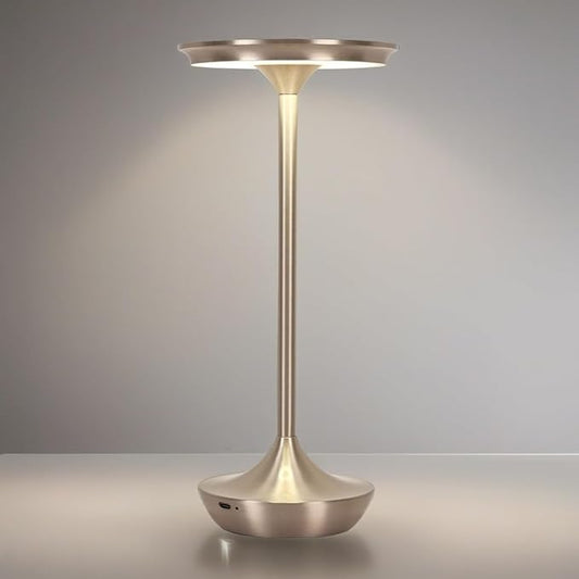Rechargeable Cordless Table Lamp,Portable Outdoor Battery Operated LED Table Light Touch Control 3 Color Dimmable for Bedroom, Patio, Cofee,Dining Home,Restaurant&Living Room-Silver