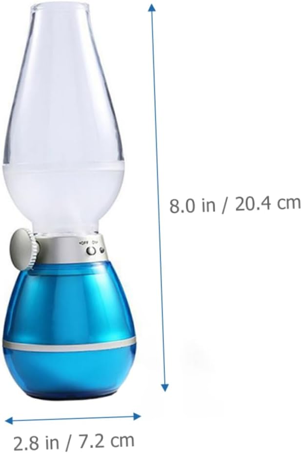 NUOBESTY Vintage Rechargeable Table Lamp LED Light Portable Retro Oil Lantern for Camping and Home Decor Dimmable Brightness Battery Operated Random Color