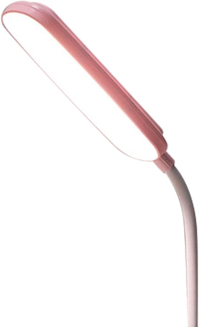 LED Desk Lamp, Touch Control Three Level Color Temperature USB Charging Table Study Lamp Portable Reading Light for Home Bedroom Dorm Study Office (Pink)