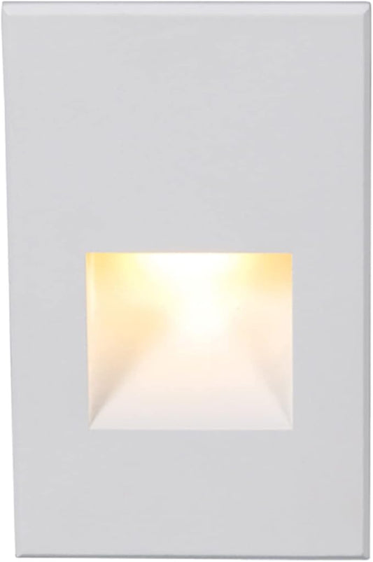 WAC Landscape Lighting, LED 12V Vertical Indoor or Outdoor Step and Wall Light Amber 1800K Built-in LED in White