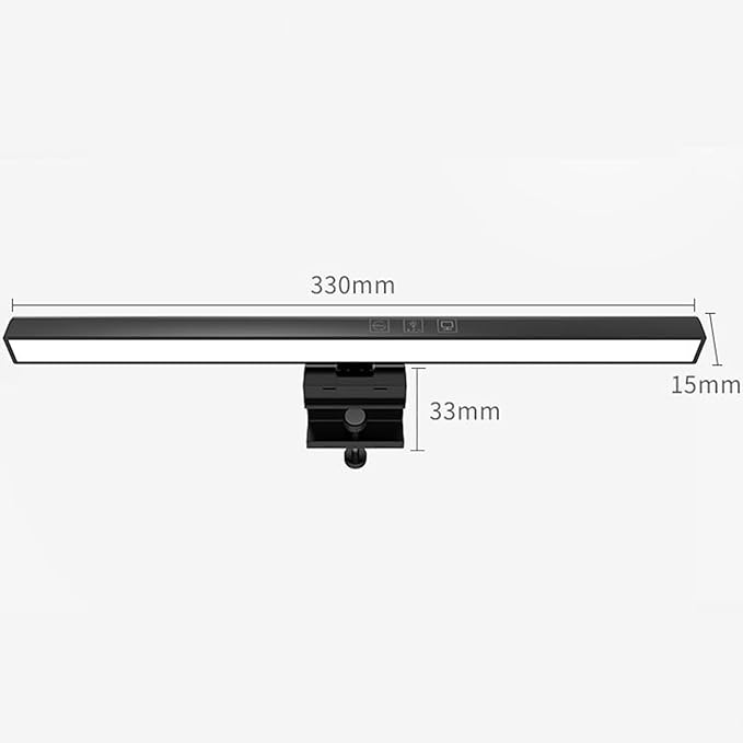 Laptop Monitor Light Bar USB E- LED Work Light 3 Adjustable Color Temperature, No Screen