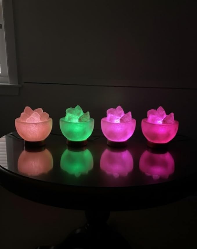 Himalayan Salt Lamp, USB Powered, Night Light Color Changing Lamp,Unique Gift Idea (Bowlnew)