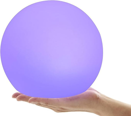 LED Floating Pool Light, 8-Inch, Rechargeable Waterproof Orb with Remote Control, 16 RGBW Colors,Hot Tub Lights, Pool Accessories (1Pack)
