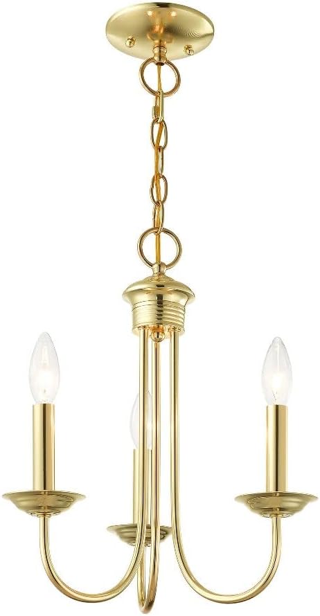 Livex Lighting 42683-02 3 Light Polished Brass Chandelier