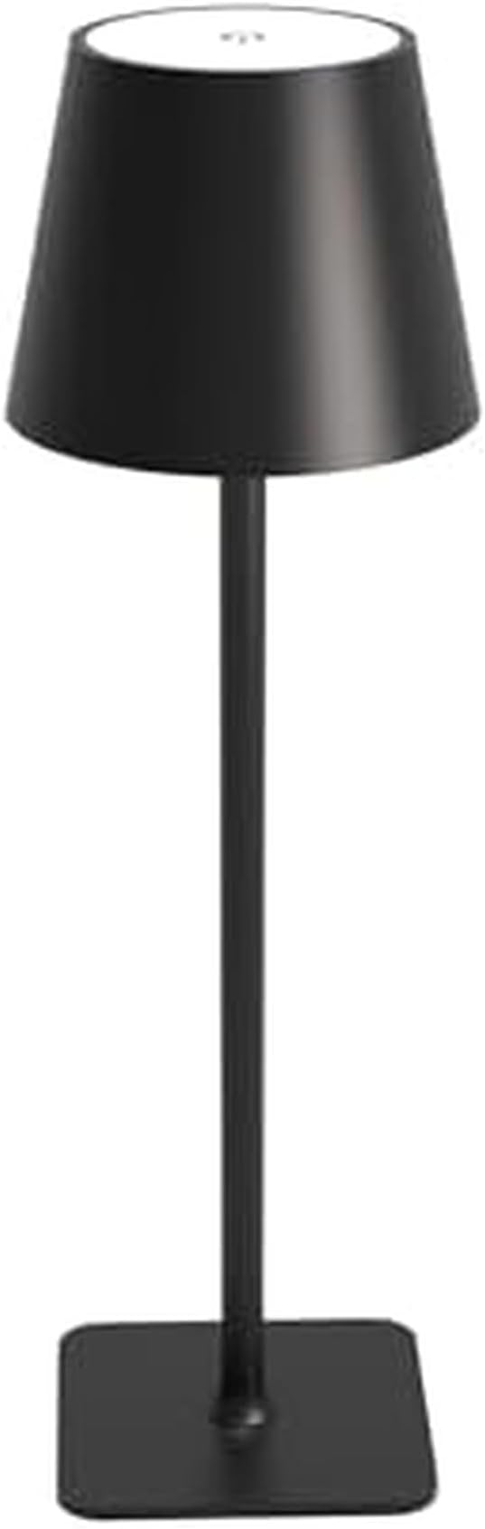 Mikasa 14.8 Inch LED Rechargeable Table Lamp - Touch Control Desk Lamp with Stepless Dimming, 3 Color Temperature Settings, 54 LED Lights, 30 Hour Runtime, Cordless Portable Design, Black