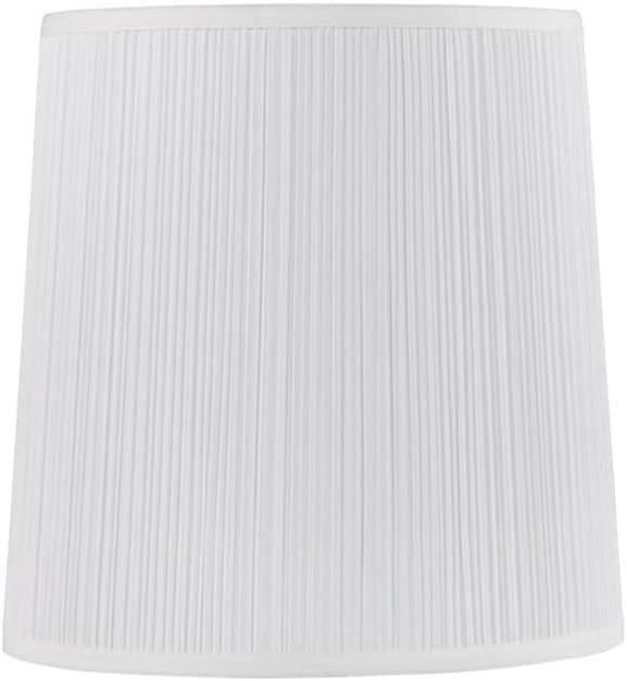 Aspen Creative 33139, Mushroom Pleated Traditional Spider Lamp Shade, Pleated White, 13" Top x 15" Bottom x 15" Slant