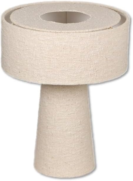 Cruiser’s Caché 13" Contemporary Boucle Fabric Table Lamp, Cream Color. Complete with Lampshade