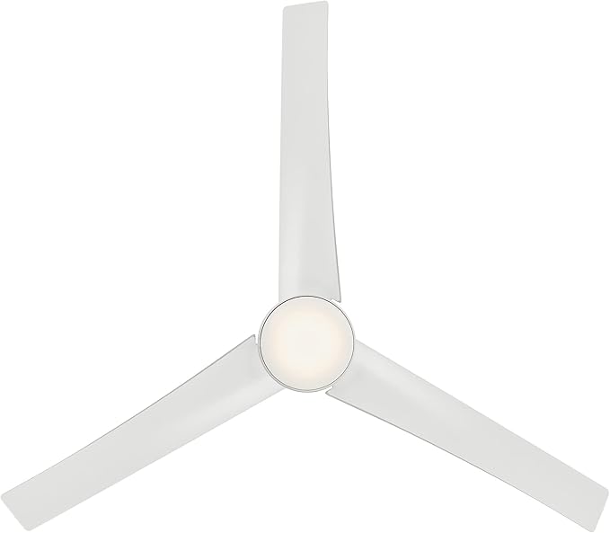 WAC F-070L-MW Sonoma 56" Outdoor Ceiling Fan with Lights and Remote Control, Matte White