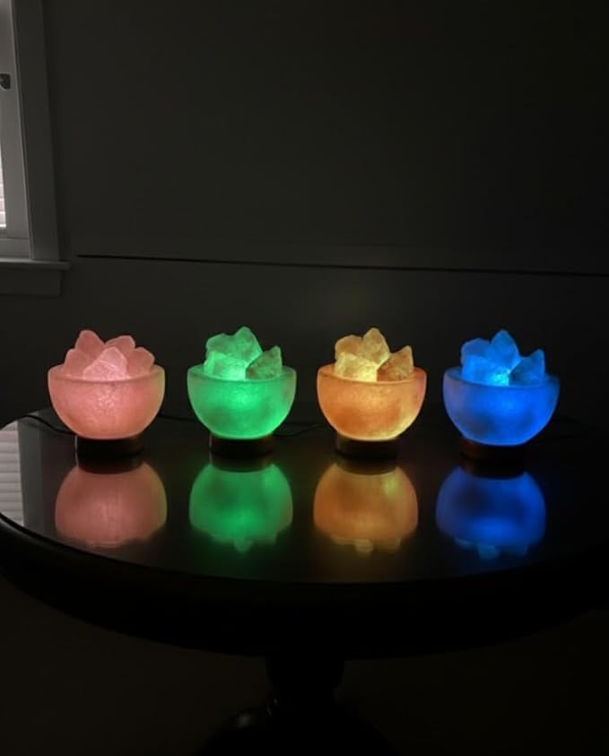 Himalayan Salt Lamp, USB Powered, Night Light Color Changing Lamp,Unique Gift Idea (Bowlnew)