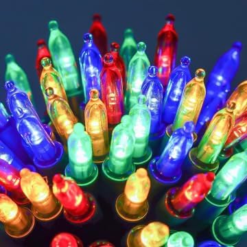 2 Pack 100 LED Outdoor Christmas Lights, 35FT Battery Operated Mini String Lights with 8 Modes & Timer Xmas Tree Lights Waterproof for Patio Garden Party Wedding Holiday Decor Multi-Color