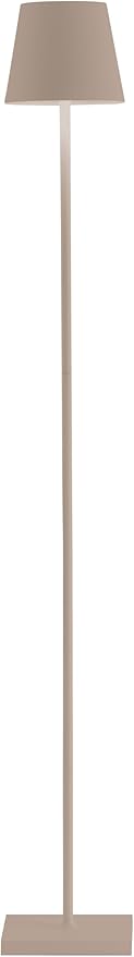 Zafferano, Poldina L Lamp, Rechargeable Cordless Floor Lamp with Touch Controls, Suitable for Indoor and Outdoor, Dimmer, 2200-3000 K, Adjustable Height 20.4-48 Inches, Sand Color