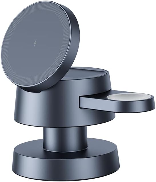 4 in 1 Charging Station 15W Wireless Charger with Mushroom Lamp Compatible with iPhone 12-16 Series, Apple Watches, Apple Earphones