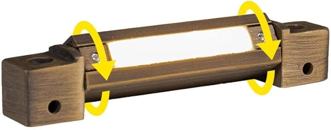 VOLT 12V 0.5W 3" Cast Brass (Bronze) 360-Degree Rotatable 2700K Warm White LED Hardscape Light (15 Lumens) for Low Voltage Outdoor Step, Deck, Masonry & Wall Lighting