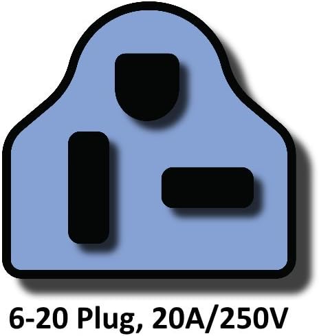 IronBox Electric - NEMA 6-20 Extension Cord - 12/3 SJT Jacket, 20A, 250V Extension Cable - Compatible with Any Generator Equipped with a 6-20 Receptacle - Heavy Duty Cable (Molded, 10 Foot)
