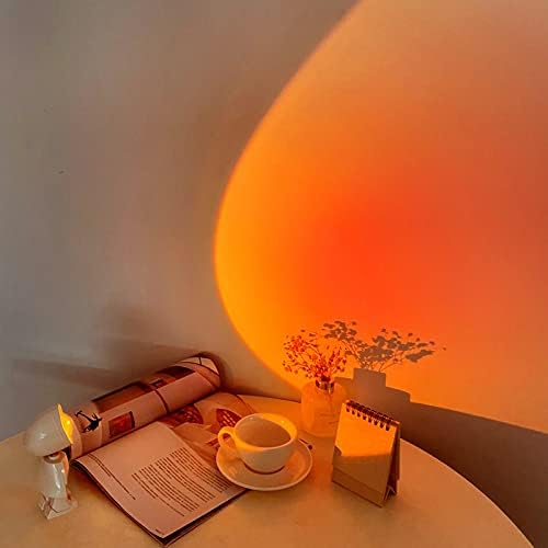 Premium LED Sunset Projection Lamp – Adjustable Brightness Touch Control, 360° Rotating Astronaut Design Ambient Night Light for Bedroom, Home Decor, Party, Photography – Rechargeable & USB Powered