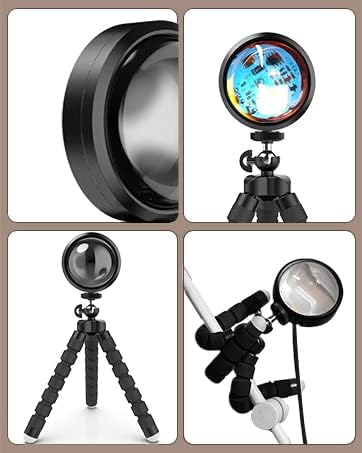 Sunset Lamp Projection with Remote Control - Endless Colors Sunset Projector Lights LED APP Floor Lamp - Multiple Colors Night Light for Christmas Gifts, Home, Photography, Party, Bedroom