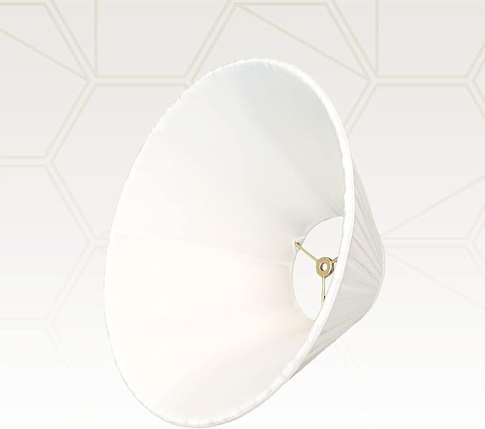 Royal Designs Coolie Empire Side Pleat Basic Lamp Shade, White, 6" x 16" x 10, BS-727-16WH