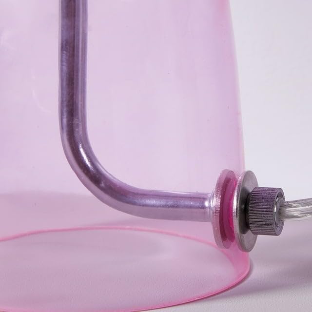 Urban Lifestyle Hot Pink Mushroom Lamp,12" Glass Novelty Table Light, Plug-in Retro Decor for Bedroom, Living Room, Dorm