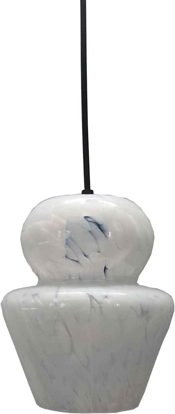 Industrial Pendant Light with Glass Shade Matte Black Pendant Lighting Adjustable Industrial Retro Style Hanging Light,Kitchen Island Farmhouse Pendant Lights Fixtures for Kitchen,Farmhouse