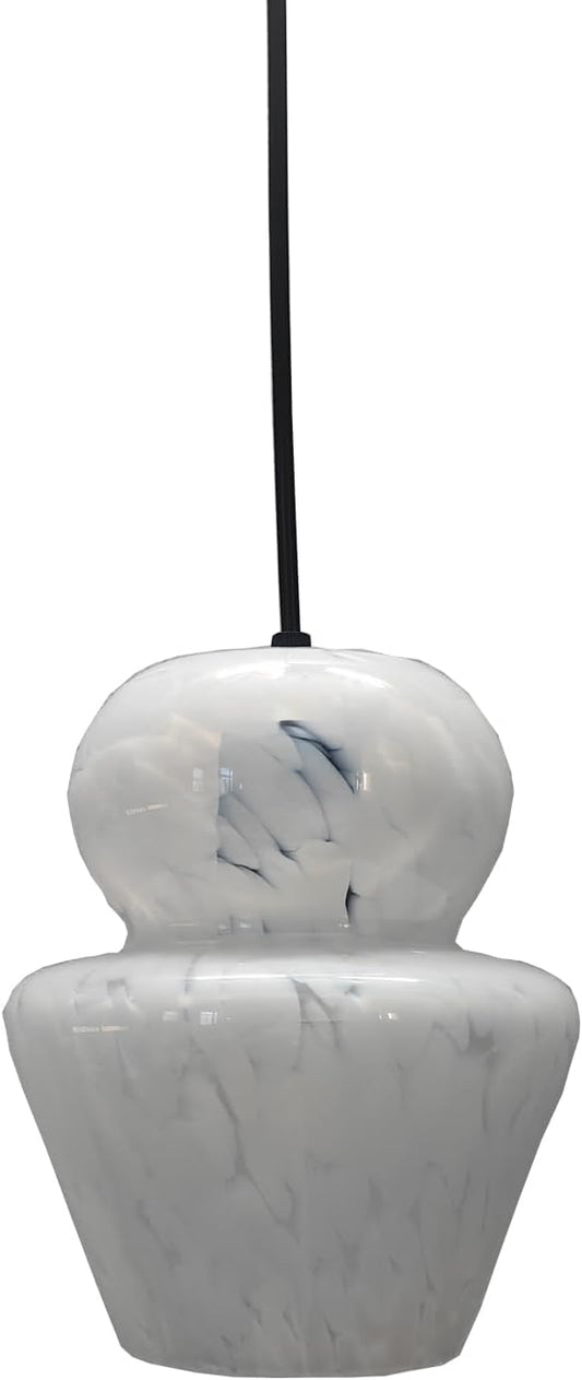 Industrial Pendant Light with Glass Shade Matte Black Pendant Lighting Adjustable Industrial Retro Style Hanging Light,Kitchen Island Farmhouse Pendant Lights Fixtures for Kitchen,Farmhouse