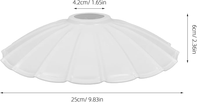 9.44 Inch Umbrella Pleated Lampshade Wrought Iron Flat Hanging Lamp Shade Metal Ceiling Light Shade for Pendant Lights and Table Lamps Rustic Industrial Decor