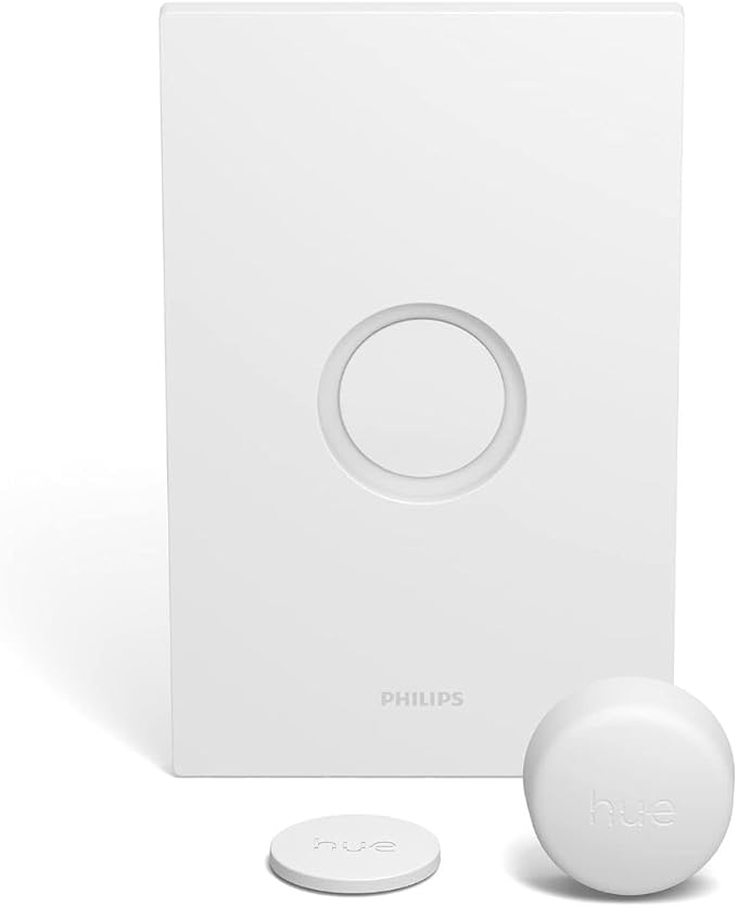 Philips Hue 553925 White Ambiance Base Lumen (60W) Smart Button Starter Kit Works with Amazon Alexa, Google Assistant, Apple HomeKit 60 Watt (Old Version), 3 Count (Pack of 1)