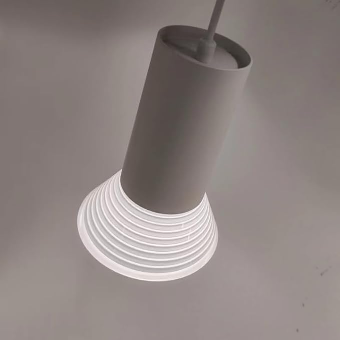 White Pendant Light,Modern Hanging Bedside Lamp,Kitchen Island Pendant Lighting with Acrylic and Aluminum Lampshade,Small Pendant Lamp for Bedroom,Dinning Table,Over Sink,Bar,Height Adjustable,GU10