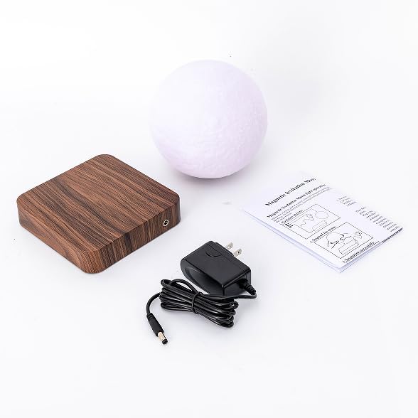 Moon Lamp, 3D Printing Magnetic Levitating Moon Light Lamps, Floating Spinning Luna Night Light, for Home Office Decor Bedroom 3 Colors Modes