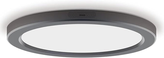 11" Flush Mount Ceiling Light Dimmable with ETL CERT, 5000K Black LED Ceiling Lights Ultra Thin Round Ceiling Light Fixture for Bedroom, Bathroom,Kitchen, Hallway,Basement,Closet,1Pack