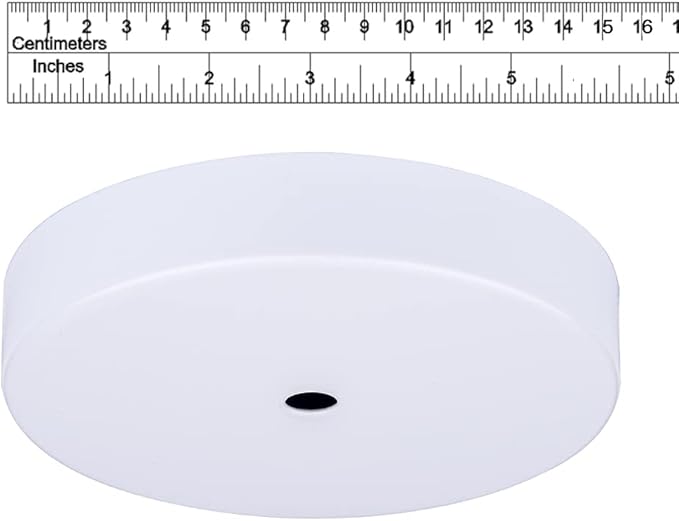 Arturesthome 5.9" White Ceiling Plate Light Kit Rewind Single Hole with Hardware,Ceiling Canopy for Pendant Lighting or Chandelier,Easier to Install Than Standard Canopies