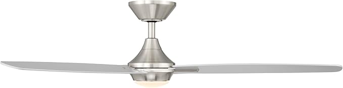WAC Lighting Blitzen 3-Blade Aluminum Smart Ceiling Fan in Brushed Nickel