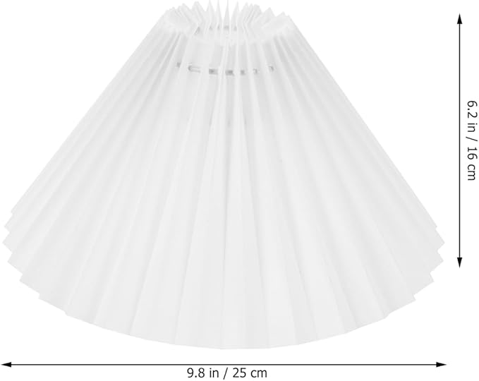Pleated Lamp Shade for E27 Table and Floor Lamps Accordion Light Cover Softens Bright Light for Bedroom Living Room Study Decoration 9.84X9.84X6.3 Inches