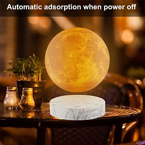 Levitating Moon Night Light 3D Printed 16 Colors Adjustable,Floating & Spinning & Magnetic Levitation, Cool Lamps for Bedrooms Office Decor, Unique Gifts