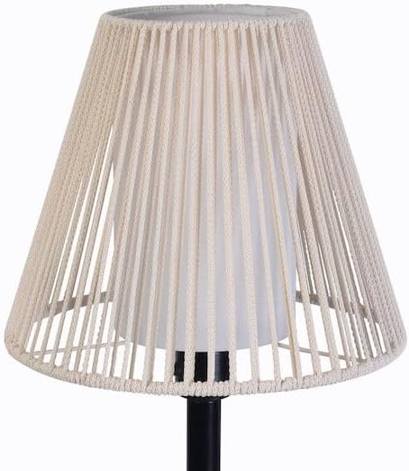 Ceybo 61.5 in. White and Black Outdoor/Indoor Floor Lamp – Weather-Resistant Boho Modern Lighting for Patio, Porch, or Sunroom